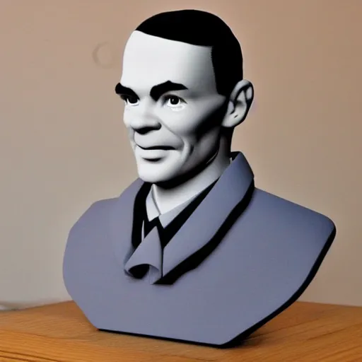 Prompt: alan turing, stop motion vinyl action figure, plastic, toy, very reflective, aaron horkey style