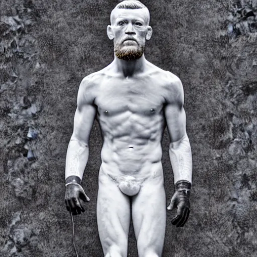 Prompt: connor mcgregor marble statue, stone, full-body, museum, photograph, realistic, 8k resolution,