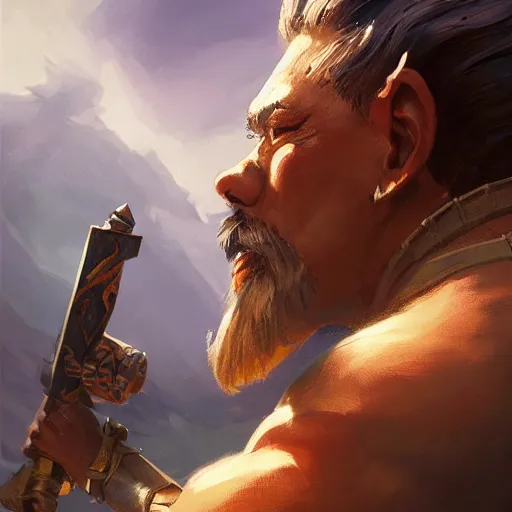 Image similar to side profile of a filipino holding a scepter while sitting on a tank, highly detailed, d & d, fantasy, digital painting, artstation, concept art, sharp, focus, illustration, global illumination, matte, by artgerm and greg rutkowski