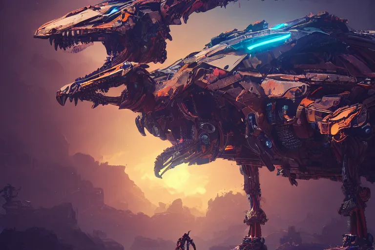 Image similar to glinthawk machine mecanical creature robot of horizon forbidden west horizon zero dawn radiating a glowing aura global illumination ray tracing hdr fanart arstation by ian pesty and alena aenami artworks in 4 k