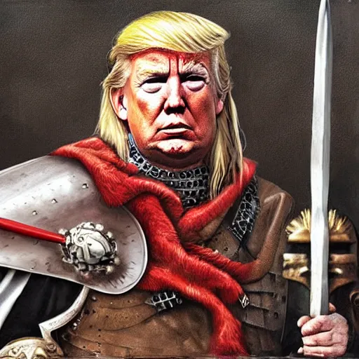 Personagem de fantasia viking trump foto ai gerada