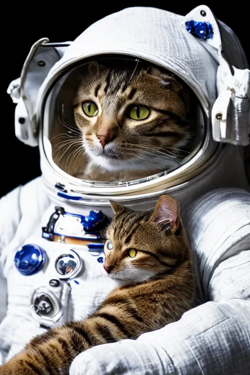 Prompt: a cat in a space suit