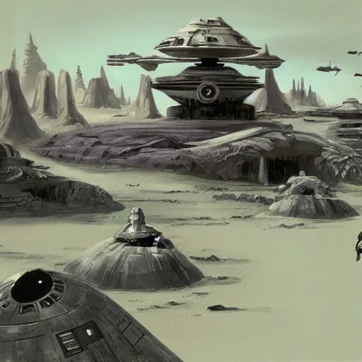 Prompt: concept art, star wars return of the jedi sequel