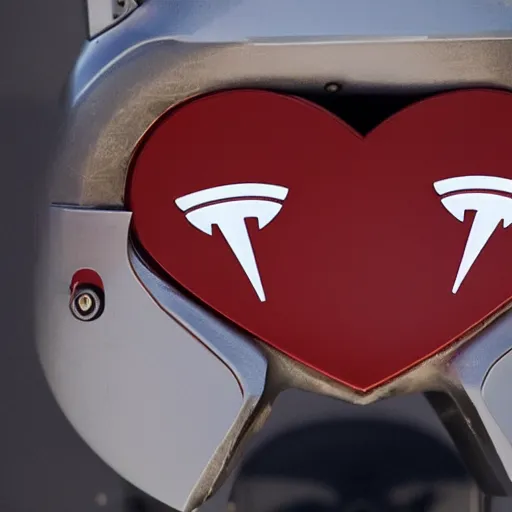 Image similar to Tesla Bot Makes a heart shape with his hands