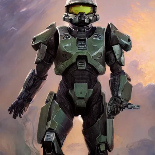 Master Chief wearing a maid outfit art by Donato | Stable Diffusion ...