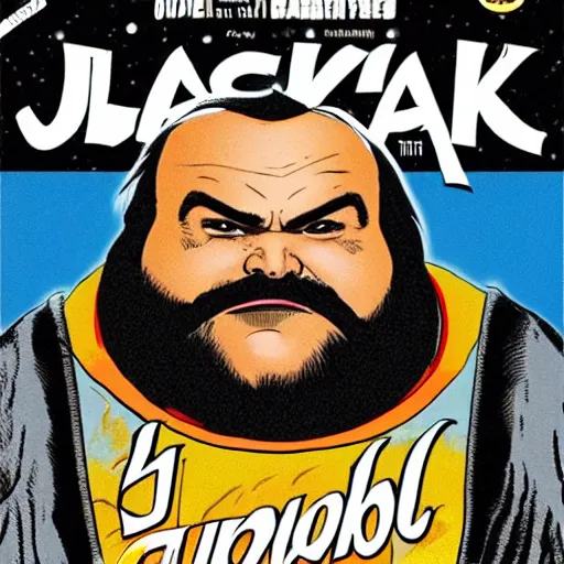 Image similar to jack black as character in a comicbook