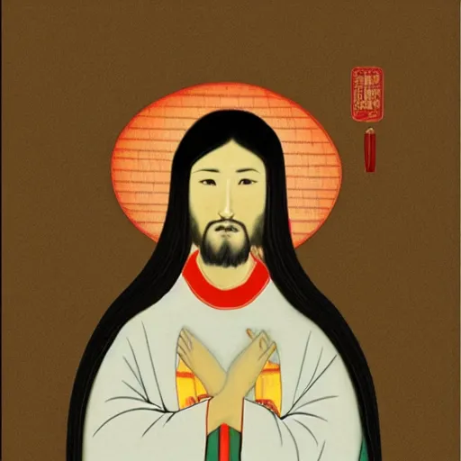 Image similar to jesus christ as a chinese woman