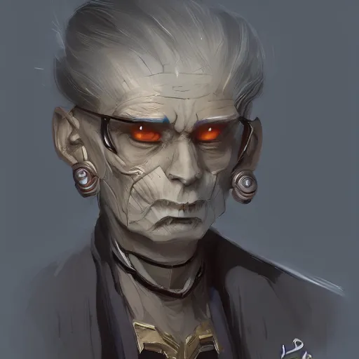 Image similar to character design, hugo ferdinand boss, emperor, scifi, concept art by jama jurabaev, high quality, brush stroke, trending on artstation