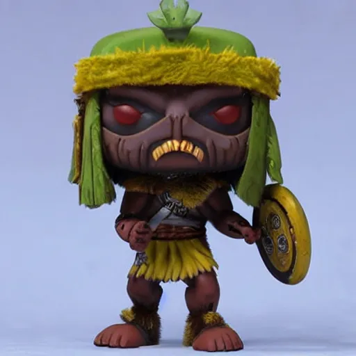 Image similar to spartan shaman wolf peyote funko pop