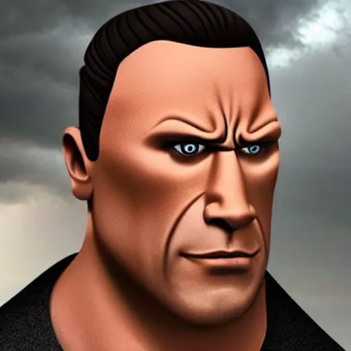 Image similar to Syndrome from the Incredibles, played by Dwayne Johnson Dwayne Johnson Dwayne Johnson