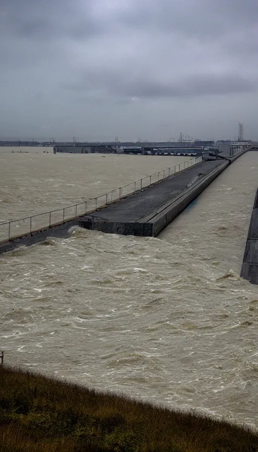 Image similar to pentax photograph of Eastern Scheldt storm surge barrier. epic, beautiful!!