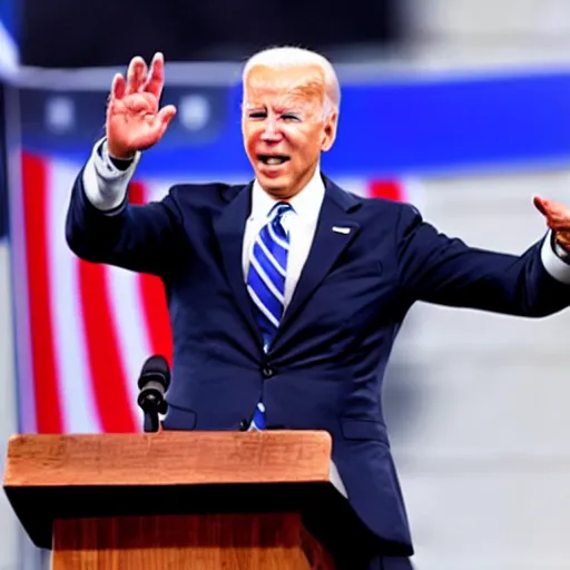 Image similar to joe Biden scaring joe Biden