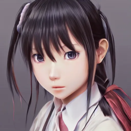 Image similar to ultra-detailed, HD semirealistic anime CG concept art digital painting of a Japanese schoolgirl, by a Chinese artist at ArtStation, by Huang Guangjian, Fenghua Zhong, Ruan Jia, Xin Jin and Wei Chang. Realistic artwork of a Chinese videogame, gentle an harmonic colors.