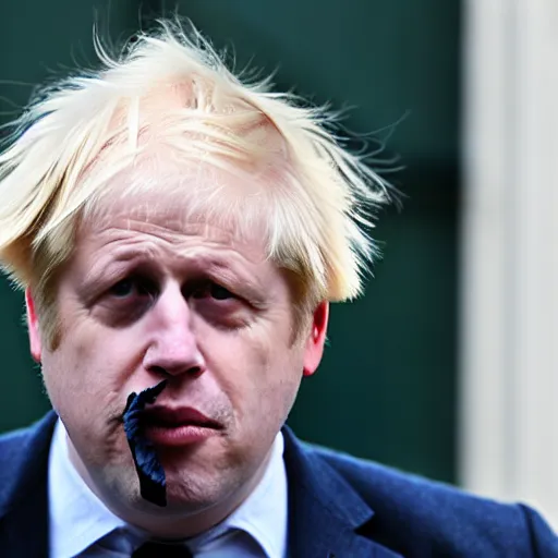 Image similar to medium shot photo of Boris Johnson smoking weed, 4k, ultra HD