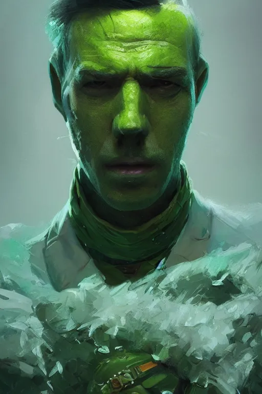 Prompt: a fancy portrait of a green septic sam by Greg Rutkowski, Sung Choi, Mitchell Mohrhauser, Maciej Kuciara, Johnson Ting, Maxim Verehin, Peter Konig, final fantasy , 8k photorealistic, cinematic lighting, HD, high details, atmospheric , trending on artstation