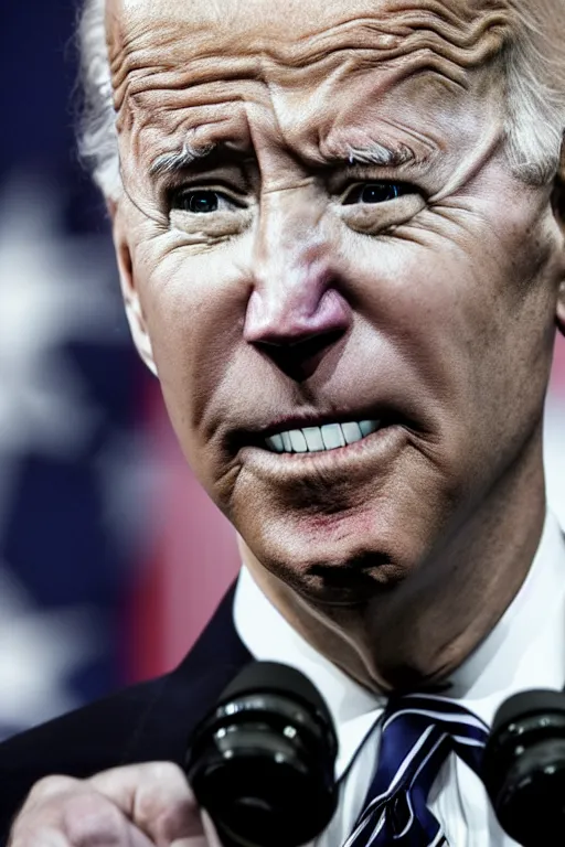 Prompt: Joe Biden trypophobia, creepy, AP photography, body horror