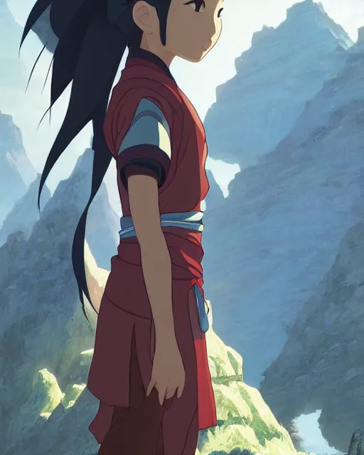 Image similar to ty lee from avatar : the last airbender, full shot, atmospheric lighting, detailed face, by makoto shinkai, stanley artger m lau, wlop, rossdraws, james jean, andrei riabovitchev, marc simonetti, krenz c