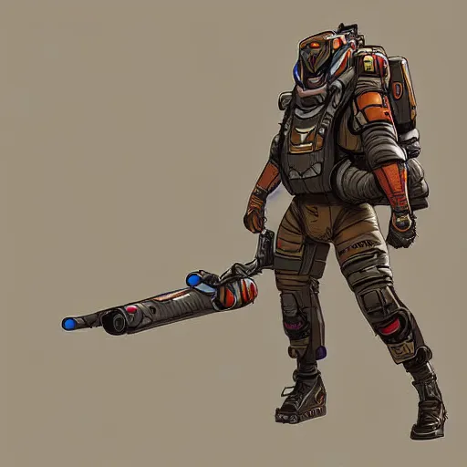 Image similar to bloodhound from apex legends, digital art, character design, masterpiece