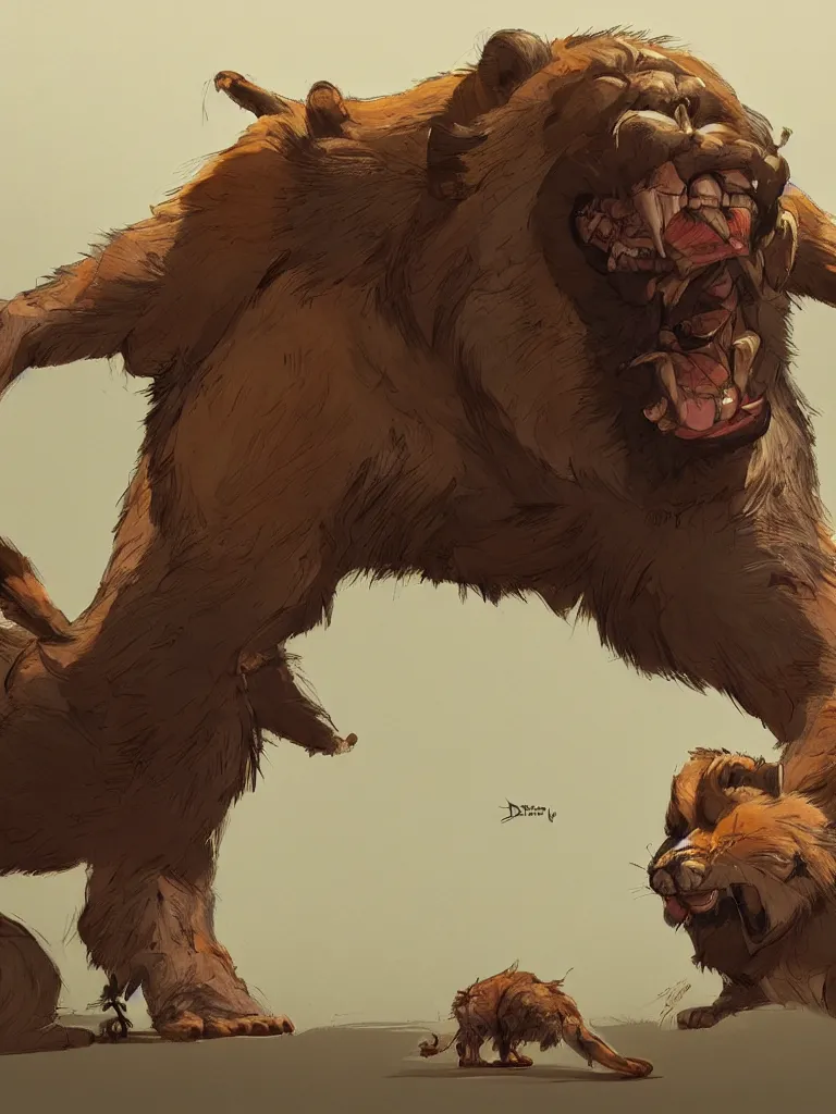 Image similar to growl by Disney Concept Artists, blunt borders, rule of thirds