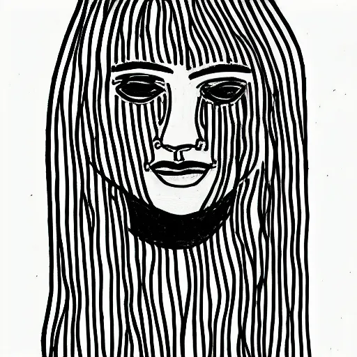 Image similar to minimal face woman hand drawn by one continuous line, art sketch