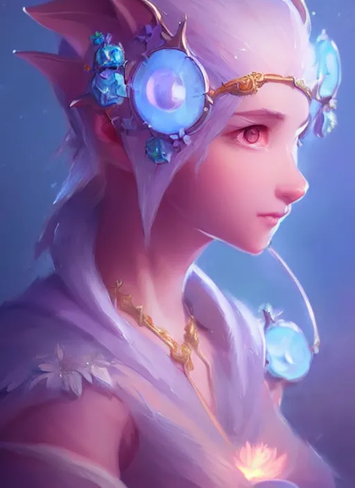 Image similar to cute little dragon flowers, glowing blue, light pink, gold, diamonds, highly detailed, artgerm, cushart krenz, artstation, soft light, sharp focus, illustration, character design, concept art