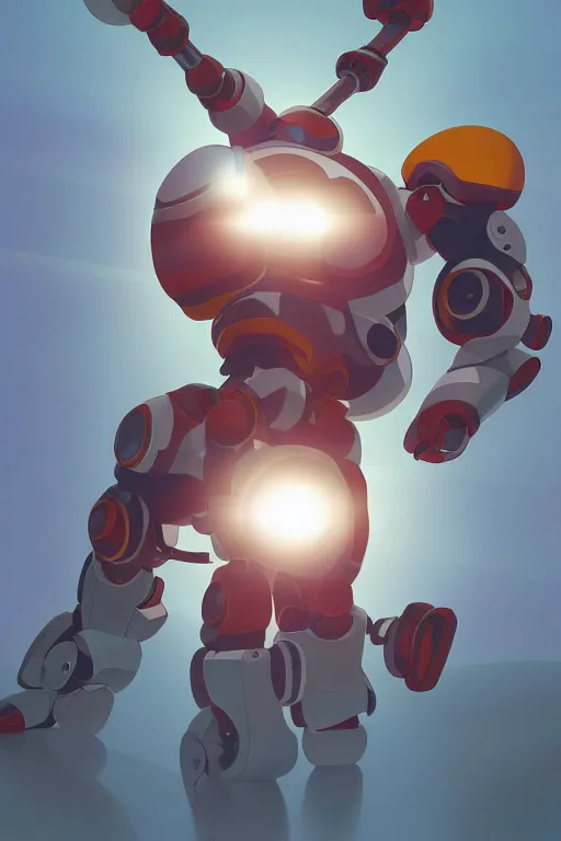 Image similar to metabots medabots medarotto medarot robot minimalist comics, behance hd by jesper ejsing, by rhads, makoto shinkai and lois van baarle, ilya kuvshinov, rossdraws global illumination ray tracing hdr radiating a glowing aura