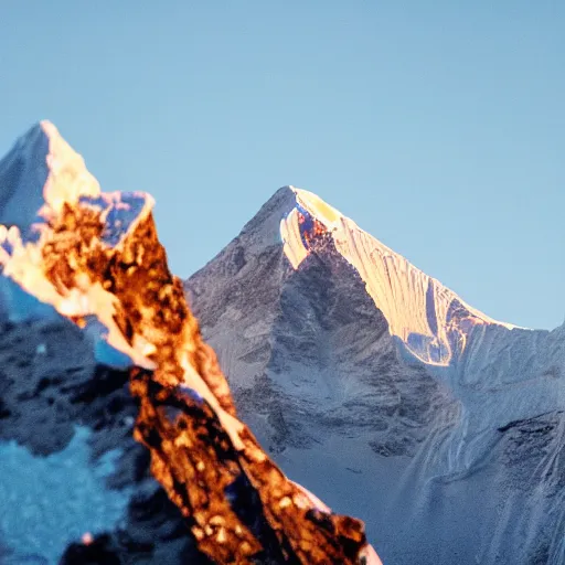 Image similar to hand from adams family climbing everest during golden hour.