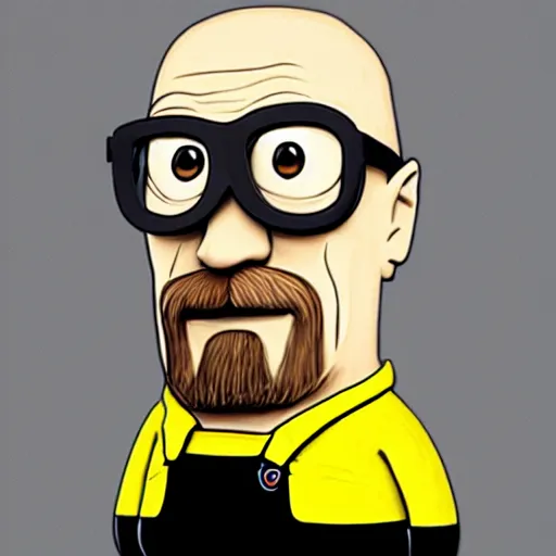 Prompt: walter white as a minion, trending on arstation