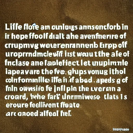 Image similar to Life found itself on Earth and this is the first level of ever being self aware. The first emergent understanding of this is to be able to understand what an individual, or group of individuals that has occurred before or after you that came to the same conclusion.