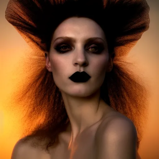 Image similar to photographic portrait of a stunningly beautiful goth renaissance female, in soft dreamy light at sunset, contemporary fashion shoot, by edward robert hughes, annie leibovitz and steve mccurry, david lazar, jimmy nelsson, extremely detailed, breathtaking, hyperrealistic, perfect face, octane render