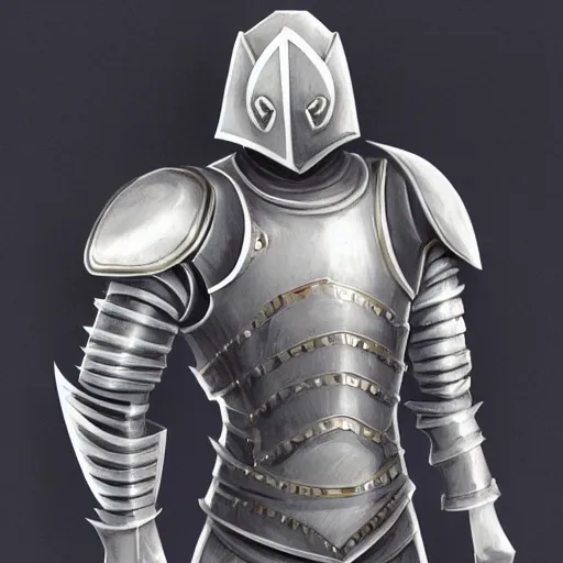 Prompt: character concept art of a man in a magical suit of armor