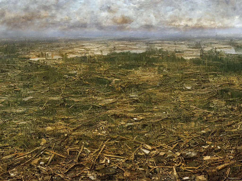 Industrial machinery, toxic gasses, oil, fumes, Stable Diffusion