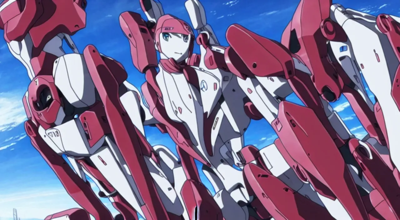 Prompt: tesla model s as a eva from evangelion, evangelion anime, full hd, hd anime, anime screenshot