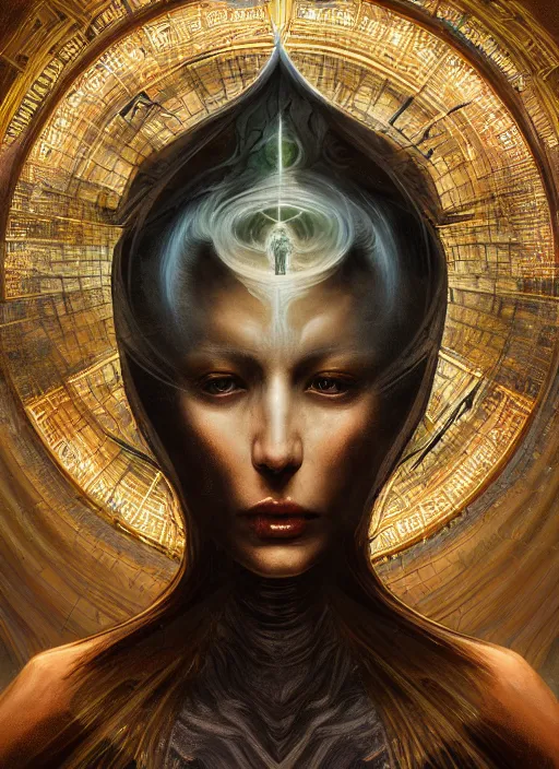 Image similar to album art divine holy dimension spell effect, physically accurate, moody dynamic lighting, very very intricate, very very elegant, highly detailed, digital painting, artstation, HR GIGER, Hieronymus Bosch, Francis Bacon, concept art, smooth, very beautiful, sharp focus, illustration, art by artgerm and greg rutkowski and alphonse mucha