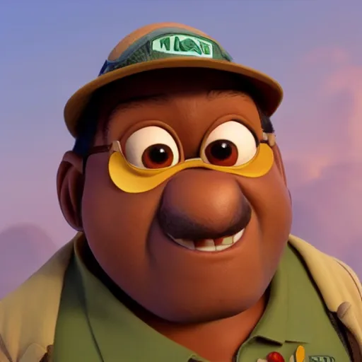 Image similar to forest whitaker as a pixar disney character from up ( 2 0 0 9 ), unreal engine, octane render, 3 d render, photorealistic