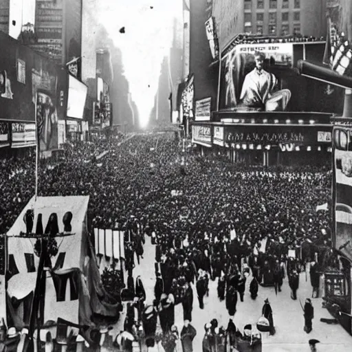 Prompt: assassination of abraham lincoln in time square extremely n - 9