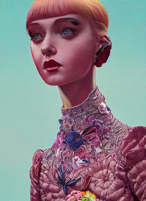 Image similar to fashion portrait :: by Martine Johanna and Simon Stålenhag and Chie Yoshii and Kenneth Willardt and wlop and Casey Weldon :: ornate, dynamic, particulate, rich colors, intricate, harper's bazaar, elegant, highly detailed, centered, artstation, smooth, sharp focus, octane render, 3d