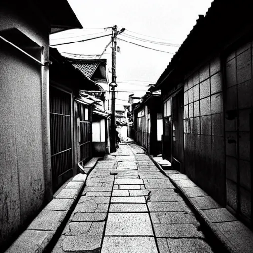 Image similar to retro image of japanese alleyway, photography, award winning, trending