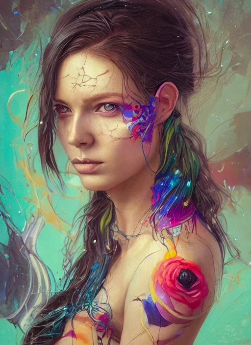 Image similar to beautiful portrait of Ditto, by Tristan Eaton, Stanley Artgermm, Tom Bagshaw, Greg Rutkowski, Carne Griffiths. trending on DeviantArt, face enhance, hyper detailed, trending on Artstation, 8k, masterpiece, graffiti paint, fine detail, full of color, intricate detail, golden ratio illustration