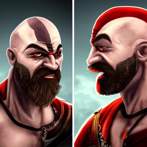 Image similar to kratos caricature