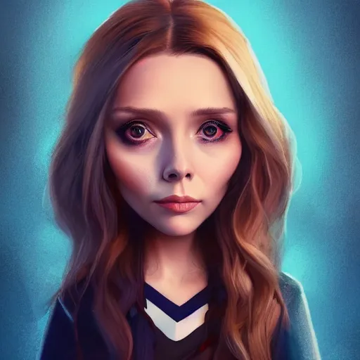 Prompt: elizabeth olsen caricature art, cgsociety contest winner, artstation, artstation chibi, cgsociety chibi, 4 k, 8 k