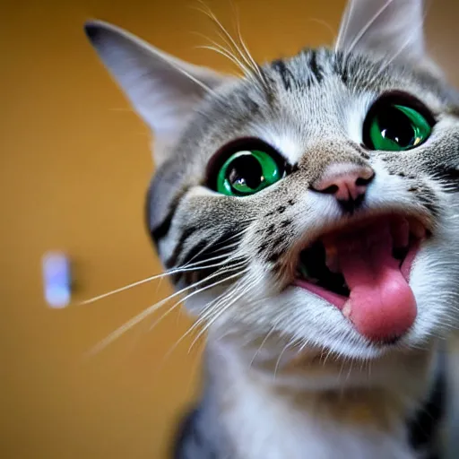 Image similar to selfie of a funny cat