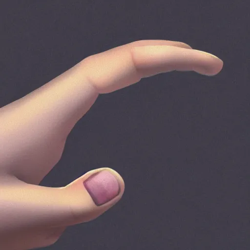 Prompt: a photorealistic hand, digital art