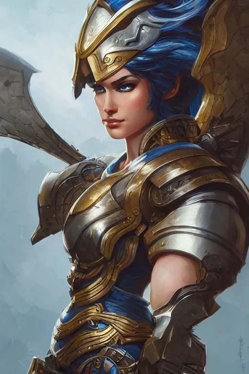 Image similar to amazon valkyrie athena, d & d, fantasy, portrait, highly detailed, headshot, digital painting, trending on artstation, concept art, sharp focus, illustration, art by artgerm and greg rutkowski and magali villeneuve