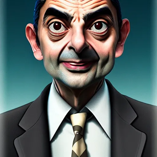 Image similar to mr. bean is willow by artgerm