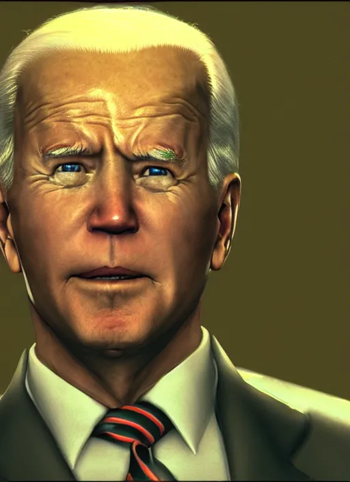 Image similar to a full portrait photo of biden in final fantasy ix style, f / 2 2, 3 5 mm, 2 7 0 0 k, lighting, perfect faces, award winning photography.