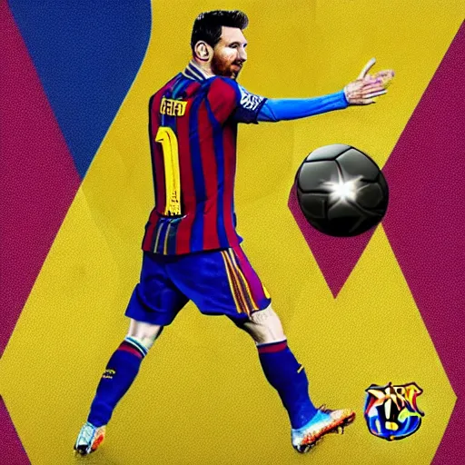 Prompt: messi fc barcelona