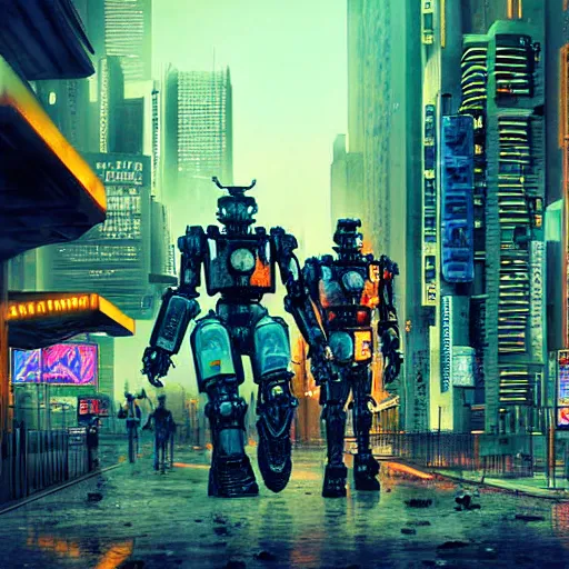 Image similar to beautiful detailed movie poster photograph, urban gang of drug dealing robot mecha dinosaurs, cyberpunk, city, crime, dystopian, graffiti, cgi, dark