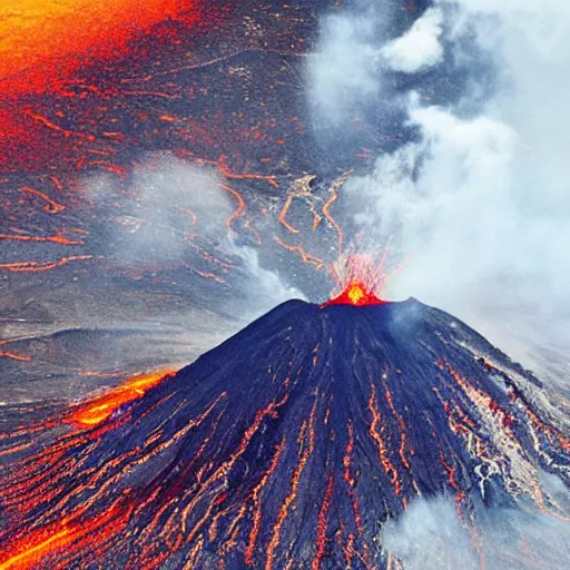 Prompt: “erupting volcano”