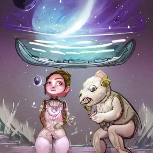 Prompt: The Mirror of Erised reflecting an extremely cute Grogu, scifi fantasy, realistic, hyperdetailed, concept art